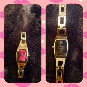 VINTAGE SILVER FOSSIL WATCH